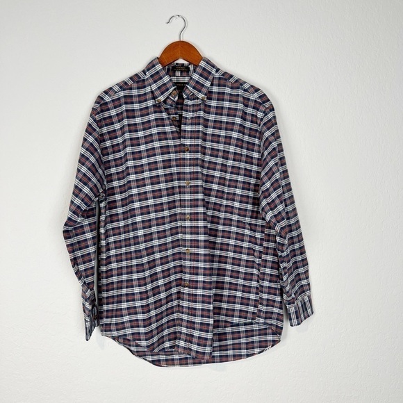 Alexander Julian Plaid 100% Cotton Long Sleeve Button-Down Shirt - Picture 3 of 8